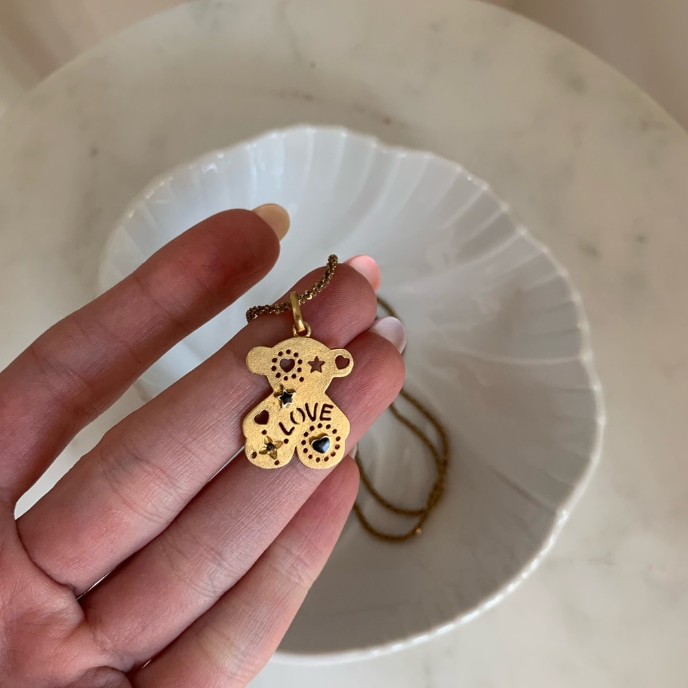 TOUS authentic vermil 925 with 18k gold necklace